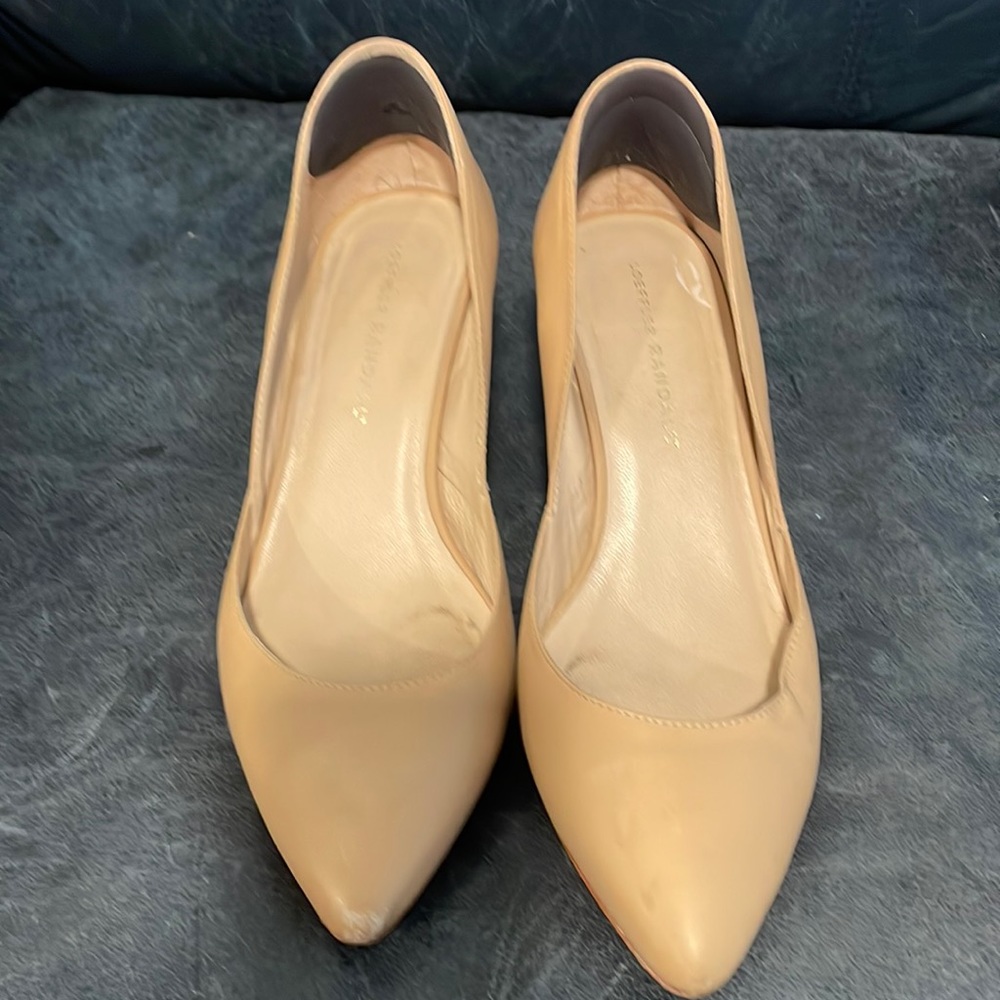 Loeffler Randall Nude Kitten Heels. Worn 1x to a wedding. Perfect for weddings!